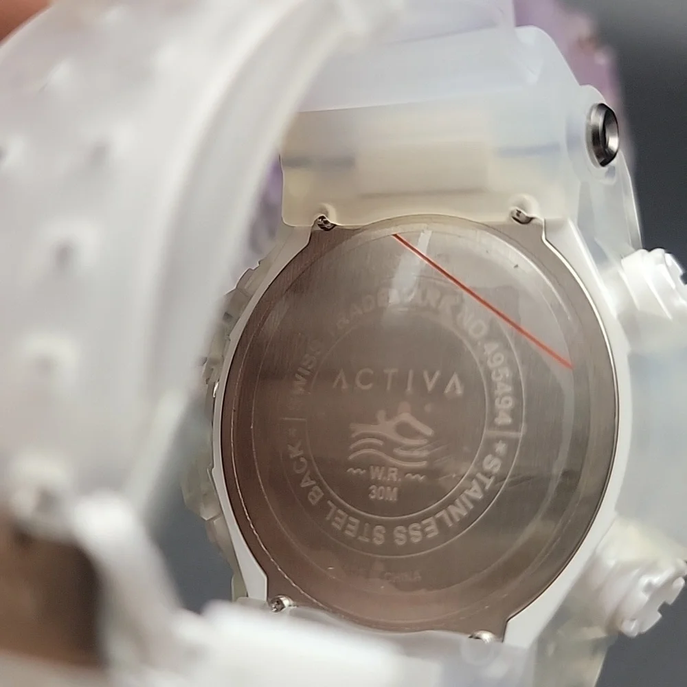 NEW ACW8046-001 Activa Summit X Invicta Mens Digital 50mm White & Clear Watch